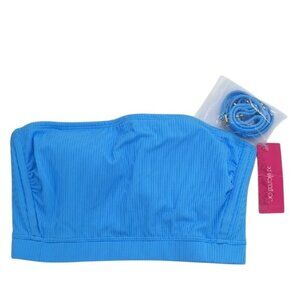 Xhilaration Bikini Top Bralette Vibrant Blue Ribbed Womens Size Small